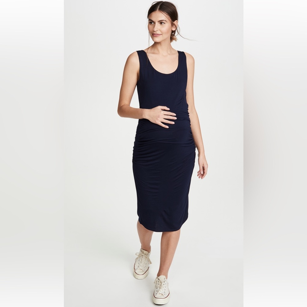 Ingrid and Isabel Ruched Maternity Tank Dress